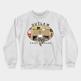 motorcycle garage Crewneck Sweatshirt